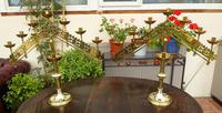 Gothic Candelabrum Height 34 Inch Brass 1860
