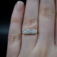 Antique Diamond 11 Stone 18ct 18K Yellow Gold & Platinum Ring (7 of 10) Antique Diamond 11 Stone 18ct 18K Yellow Gold & Platinum Ring (7 of 10)