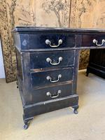 19th Century Ebonised Desk with Brass Swan Neck Handles (6 of 6) 19th Century Ebonised Desk with Brass Swan Neck Handles (6 of 6)