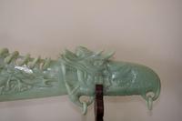 Carved Jade Dragon Handled Ceremonial Object on Plinth (6 of 11) Carved Jade Dragon Handled Ceremonial Object on Plinth (6 of 11)