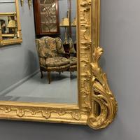 Large French gilt overmantle mirror 185cm (8 of 8) Large French gilt overmantle mirror 185cm (8 of 8)