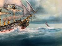HMS Warrior Under Sail & Steam! - Original 20thc Seascape Oil On Canvas Painting (9 of 13) HMS Warrior Under Sail & Steam! - Original 20thc Seascape Oil On Canvas Painting (9 of 13)