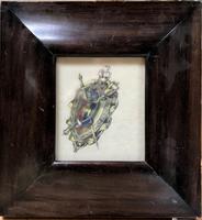 Original Mixed Media Design for a Scottish Broach Turn of the 19th Century Framed (2 of 2) Original Mixed Media Design for a Scottish Broach Turn of the 19th Century Framed (2 of 2)