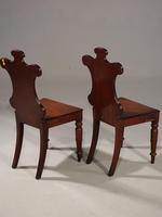 An Attractive Pair of Mid 19th Century Mahogany Hall Chairs (4 of 4) An Attractive Pair of Mid 19th Century Mahogany Hall Chairs (4 of 4)
