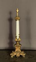 Superb Tall French Gilt Metal Rococo Table Lamp (6 of 9) Superb Tall French Gilt Metal Rococo Table Lamp (6 of 9)