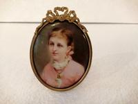 Lovely Miniature Framed Porcelain Plaque of Young Lady (3 of 5) Lovely Miniature Framed Porcelain Plaque of Young Lady (3 of 5)