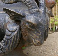 Pair of Cast Iron Garden Urns with Cherubs & Rams Heads (5 of 8) Pair of Cast Iron Garden Urns with Cherubs & Rams Heads (5 of 8)