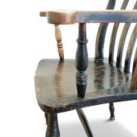 Antique Elm Lath Back Armchair (3 of 9) Antique Elm Lath Back Armchair (3 of 9)