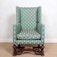 Lounge Chair Armchair Walnut Wingback Edwardian (11 of 12) Lounge Chair Armchair Walnut Wingback Edwardian (11 of 12)