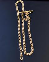 Antique 9ct Yellow Gold Double Albert Chain, Watch Chain, Curb Link (5 of 13) Antique 9ct Yellow Gold Double Albert Chain, Watch Chain, Curb Link (5 of 13)