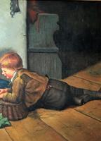 Huge Stunning 20thc Oil Portrait Painting Of 2 Children Playing In A Barn (8 of 12) Huge Stunning 20thc Oil Portrait Painting Of 2 Children Playing In A Barn (8 of 12)