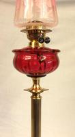 Antique Victorian Cranberry Oil Lamp (6 of 9) Antique Victorian Cranberry Oil Lamp (6 of 9)