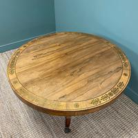 Spectacular Mellow Rosewood and Brass Inlaid Regency Circular Centre Table (4 of 8) Spectacular Mellow Rosewood and Brass Inlaid Regency Circular Centre Table (4 of 8)