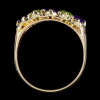 Antique Edwardian Suffragette Ring 18ct Gold Peridot Amethyst Diamond c.1910 (2 of 5) Antique Edwardian Suffragette Ring 18ct Gold Peridot Amethyst Diamond c.1910 (2 of 5)