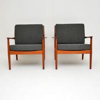 Pair of Danish Teak Vintage Armchairs by Grete Jalk (5 of 11) Pair of Danish Teak Vintage Armchairs by Grete Jalk (5 of 11)