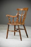 Antique Beech Spindle Back Penny Carver Chair (10 of 11) Antique Beech Spindle Back Penny Carver Chair (10 of 11)