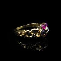 Antique REGARD Acrostic Multi Gemstone Cluster 18ct Gold Ring (9 of 9) Antique REGARD Acrostic Multi Gemstone Cluster 18ct Gold Ring (9 of 9)