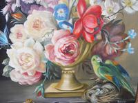 Oil on Canvas Still Life with Parakeet Artist George Rennie (5 of 11) Oil on Canvas Still Life with Parakeet Artist George Rennie (5 of 11)