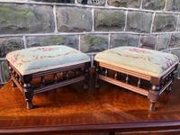 Pair of Antique Mahogany Foot Stools (7 of 7) Pair of Antique Mahogany Foot Stools (7 of 7)