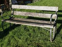 Old Weathered Oak and Iron 6 Bar Garden Bench (5 of 6) Old Weathered Oak and Iron 6 Bar Garden Bench (5 of 6)