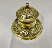 Antique Brass Desk Inkwell c.1900 (6 of 6) Antique Brass Desk Inkwell c.1900 (6 of 6)
