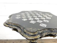 Antique Lacquered and Inlaid Chess Table (5 of 10) Antique Lacquered and Inlaid Chess Table (5 of 10)