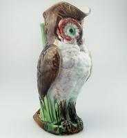 Attractive Novelty Majolica Pottery William Brownfield Owl Jug 2. C.1885 (2 of 8) Attractive Novelty Majolica Pottery William Brownfield Owl Jug 2. C.1885 (2 of 8)