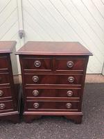 Pair of Small Mahogany Bedside Chest Drawers (3 of 11) Pair of Small Mahogany Bedside Chest Drawers (3 of 11)