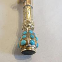 Victorian Gold Turquoise-set Pencil with Bloodstone Terminal (4 of 5) Victorian Gold Turquoise-set Pencil with Bloodstone Terminal (4 of 5)