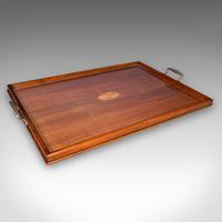 Antique Aperitif Serving Tray, English, Walnut, Afternoon Tea Platter, Edwardian (1 of 10)