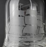 Clear Crystal Glass Decanter Depicting Caravelle (3 of 5) Clear Crystal Glass Decanter Depicting Caravelle (3 of 5)