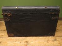 Antique Black Chest Trunk Storage Box, Steamer Trunk (6 of 13) Antique Black Chest Trunk Storage Box, Steamer Trunk (6 of 13)