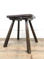 Antique Elm Four Leg Stool (2 of 9) Antique Elm Four Leg Stool (2 of 9)