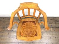 Early 20th Century Beech Smoker’s Chair with Pokerwork Seat (M-1591) (7 of 8) Early 20th Century Beech Smoker’s Chair with Pokerwork Seat (M-1591) (7 of 8)