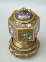 Japanese Cloisonne Lidded Vase on Hardwood Stand (6 of 7) Japanese Cloisonne Lidded Vase on Hardwood Stand (6 of 7)