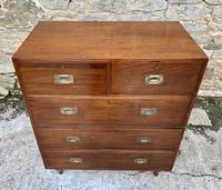 Antique Military Campaign Teak Chest of Drawers (20 of 21) Antique Military Campaign Teak Chest of Drawers (20 of 21)