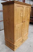 1960s Country Pine 2 Door Wardrobe with Base Drawers and Carved Detail (4 of 5) 1960s Country Pine 2 Door Wardrobe with Base Drawers and Carved Detail (4 of 5)