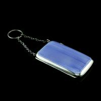 Antique Solid Silver Blue Enamel Guilloche Cigarette Case - Robert Chandler 1916 (12 of 15) Antique Solid Silver Blue Enamel Guilloche Cigarette Case - Robert Chandler 1916 (12 of 15)