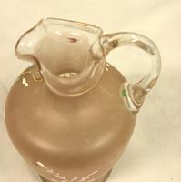 Antique Frosted Glass Decorated Jug (4 of 4) Antique Frosted Glass Decorated Jug (4 of 4)