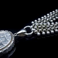 Antique Victorian Aesthetic Large Sterling Silver Locket and Collar Necklace (6 of 11) Antique Victorian Aesthetic Large Sterling Silver Locket and Collar Necklace (6 of 11)