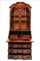 Quality Queen Anne Revival Walnut Bureau Bookcase C.1920 (3 of 6) Quality Queen Anne Revival Walnut Bureau Bookcase C.1920 (3 of 6)