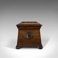 Ornate Antique Tea Caddy, English, Rosewood, Sarcophagus, Chest, Regency c.1820 (10 of 12) Ornate Antique Tea Caddy, English, Rosewood, Sarcophagus, Chest, Regency c.1820 (10 of 12)