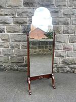 Antique Walnut Cheval Dressing Mirror (1 of 10)