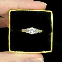 Art Deco 18ct Platinum Old Cut Diamond Solitaire Engagement Ring 0.35ct c.1920 (11 of 11) Art Deco 18ct Platinum Old Cut Diamond Solitaire Engagement Ring 0.35ct c.1920 (11 of 11)