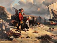 Beautiful Original Coastal Oil on Panel Painting with Fishing Boats & 2 Children (7 of 10) Beautiful Original Coastal Oil on Panel Painting with Fishing Boats & 2 Children (7 of 10)