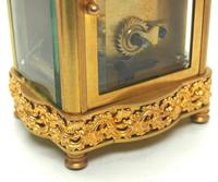 Rare Antique French 8-day Carriage Clock Serpentine Case Fleur De Lis Decorations (6 of 10) Rare Antique French 8-day Carriage Clock Serpentine Case Fleur De Lis Decorations (6 of 10)
