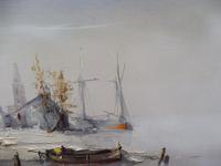 Large oil on canvas seascape listed artist Jorge Aguilar 1970's (10 of 10) Large oil on canvas seascape listed artist Jorge Aguilar 1970's (10 of 10)