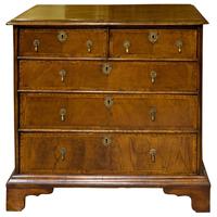 Queen Anne Oak & Walnut Chest of Drawers with running scroll (6 of 8) Queen Anne Oak & Walnut Chest of Drawers with running scroll (6 of 8)