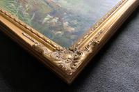 Superb Large Vintage Gilt-Framed Landscape Oil Painting of Barge on the Canal (12 of 13) Superb Large Vintage Gilt-Framed Landscape Oil Painting of Barge on the Canal (12 of 13)
