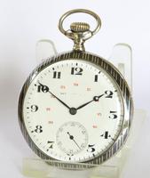 Pocket Watch: Antique Tavannes Silver Niello Pocket Watch (1 of 5)